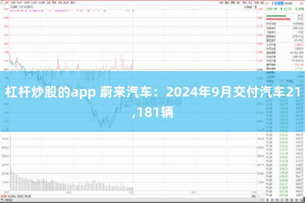 杠杆炒股的app 蔚来汽车：2024年9月交付汽车21,181辆