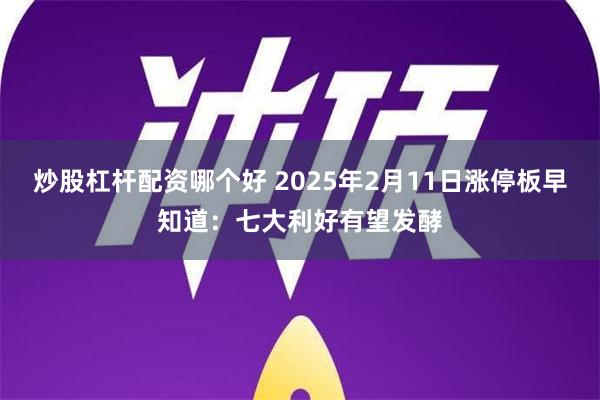 炒股杠杆配资哪个好 2025年2月11日涨停板早知道：七大利好有望发酵